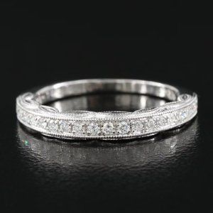 NEW / Shane Co. 0.25 CWT Diamond (VS1-VS2/G-H) Engraved wedding band / 14K